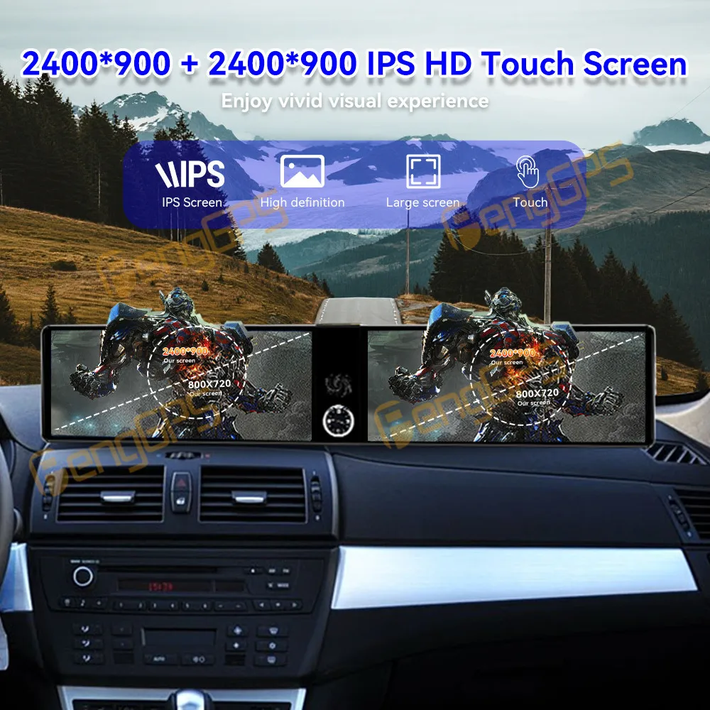 CarPlay Android 13 For BMW X3 20005-2010 CCC Stereo Multimedia Player 12.3 Inch Dual Screen Car Radio GPS Navigation Head Unit