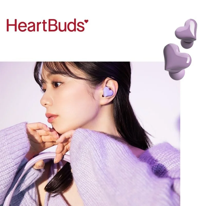 Heartbuds Wireless Headset TWS Earbuds Bluetooth Earphones Heart Buds Women Fashion Pink Gaming Student Headphones For Girl Gift