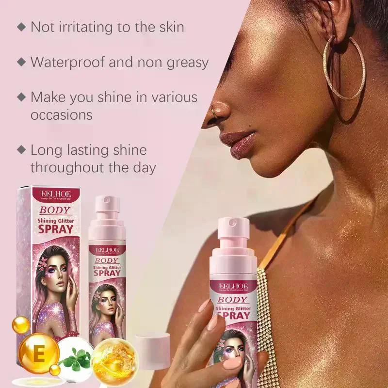 

Shimmery Spray Shiny Glitter Spray Hair Shimmery Glitter Spray Hair And Body Washable Temporary Hair Body Glitter Color Spray