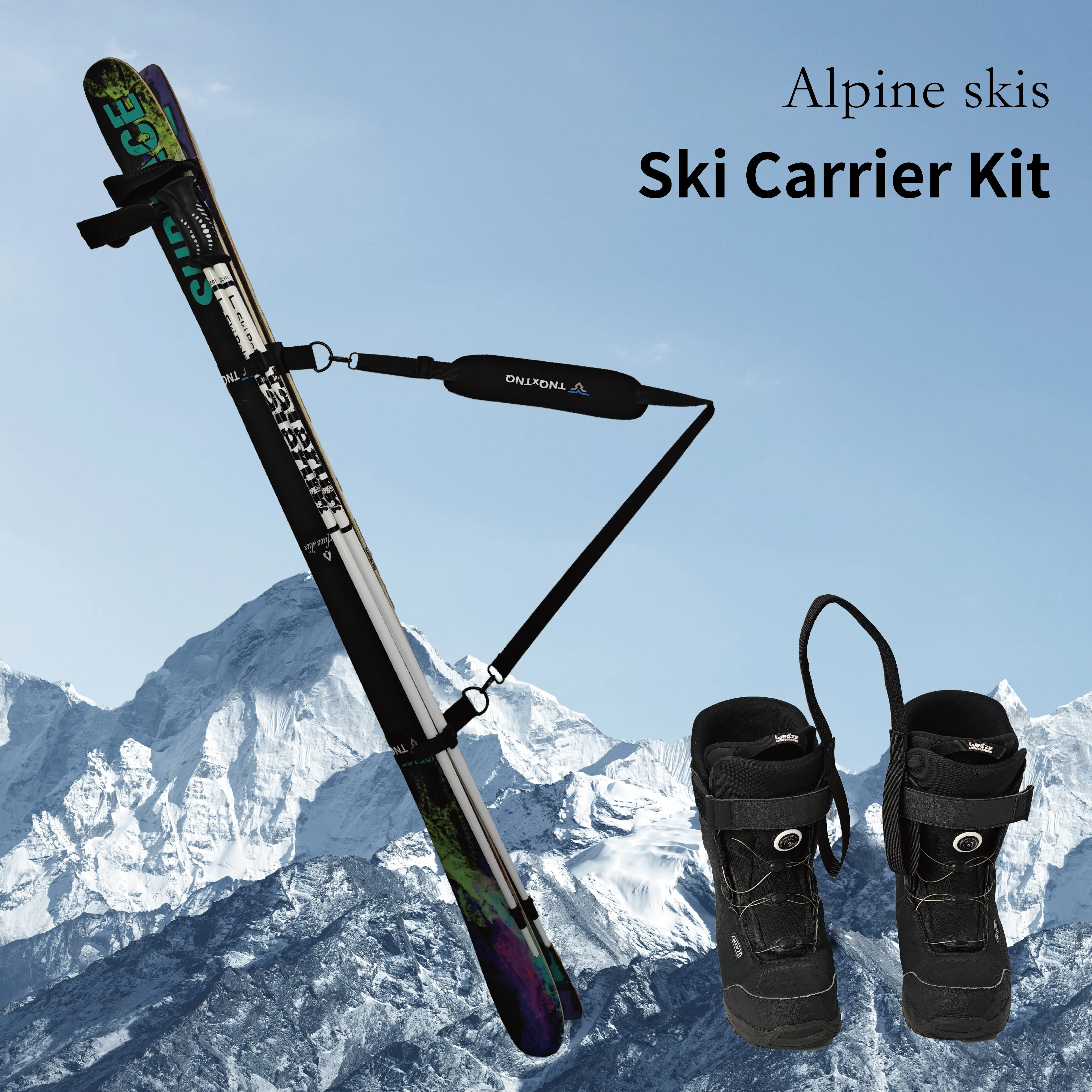 Ski strap shoulder strap ski strap field equipment accessories ski strap