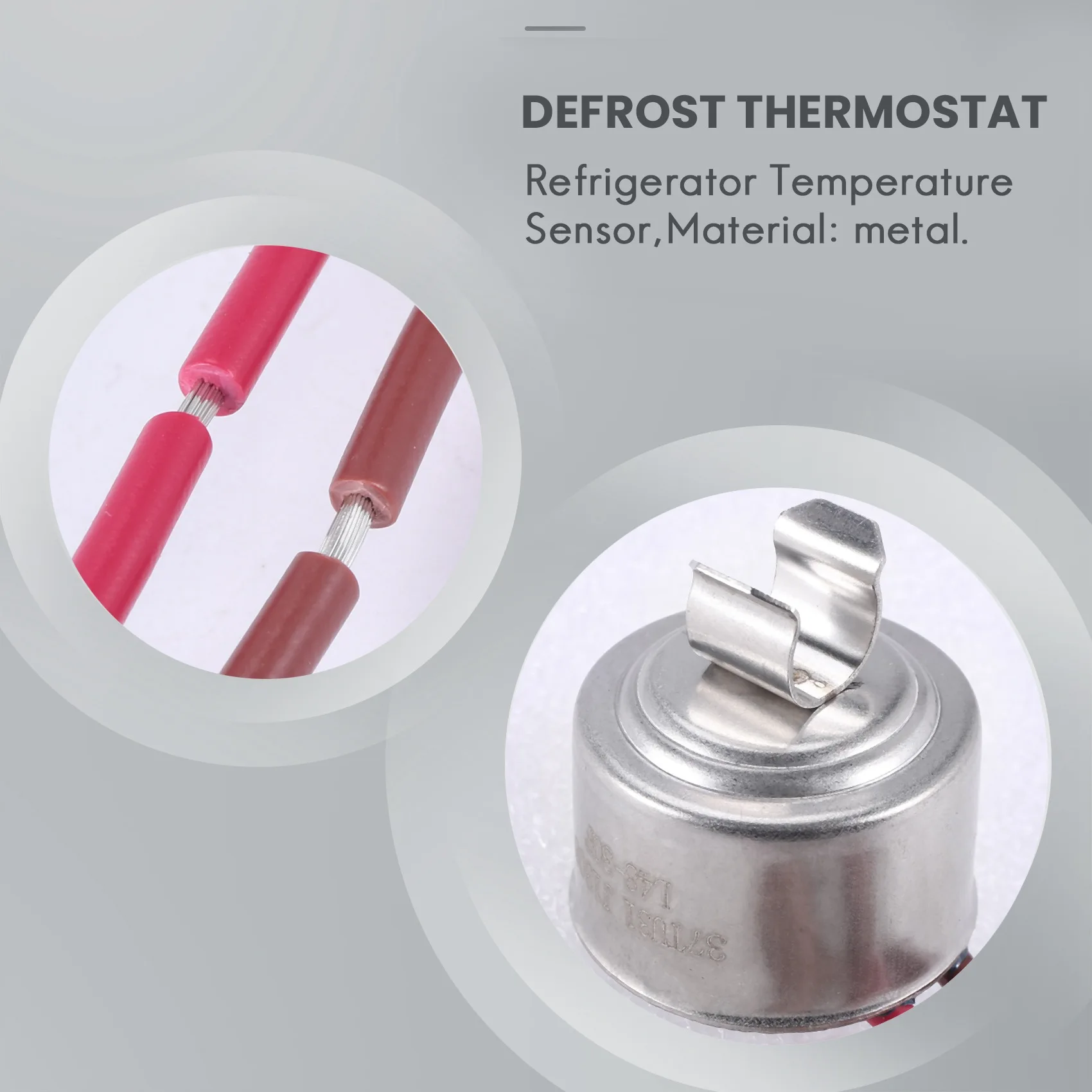 Termostato de descongelación de refrigerador 4387503, reemplaza WP4387503 343917 61002113 PS11742474 AP6009317 para Whirlpool, Kenmore