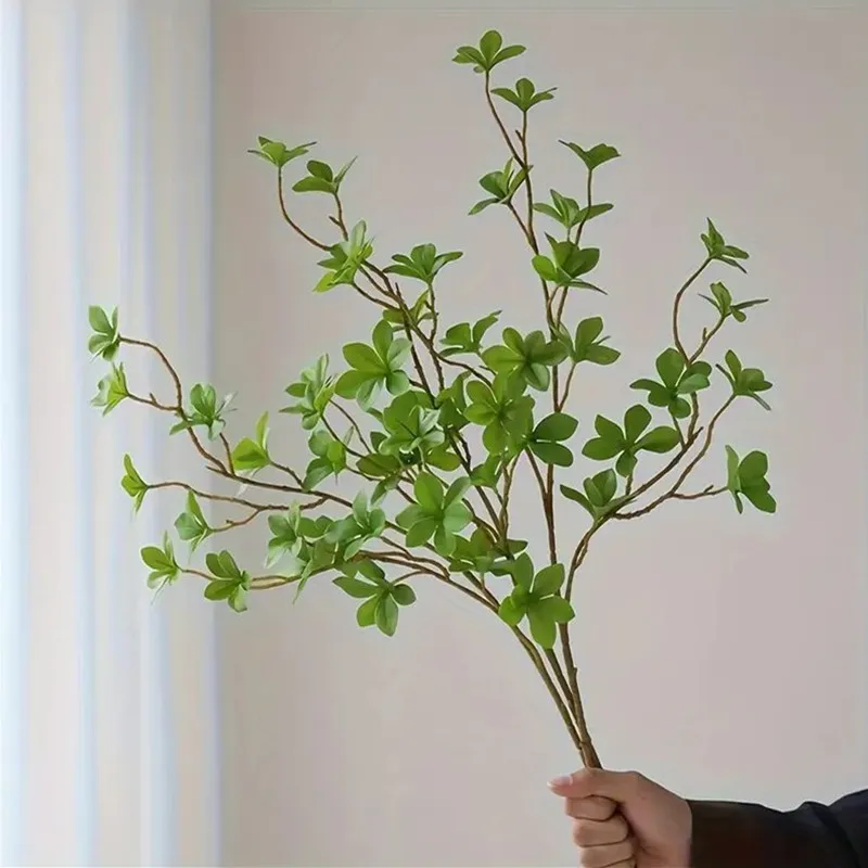 

1PCS Gel-like Artificial Branch Simulation Plant Green Plant Real Touch For Office Home Party Decoration, Hotel Wedding Decorat