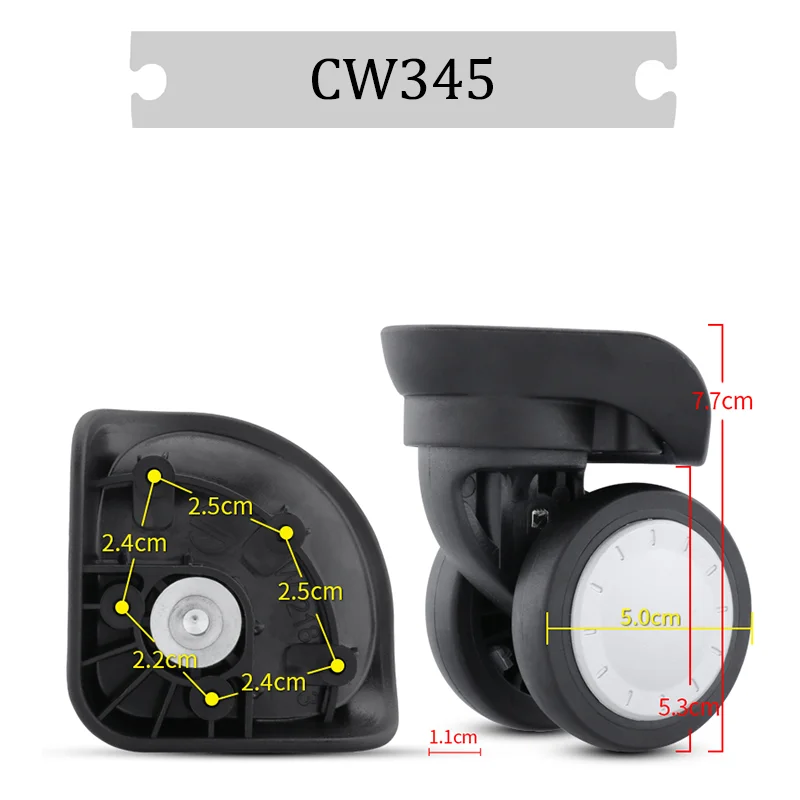 Para o embaixador francês delsey cw345 roda universal trole caso roda bagagem polia rodízios deslizantes slient resistente ao desgaste