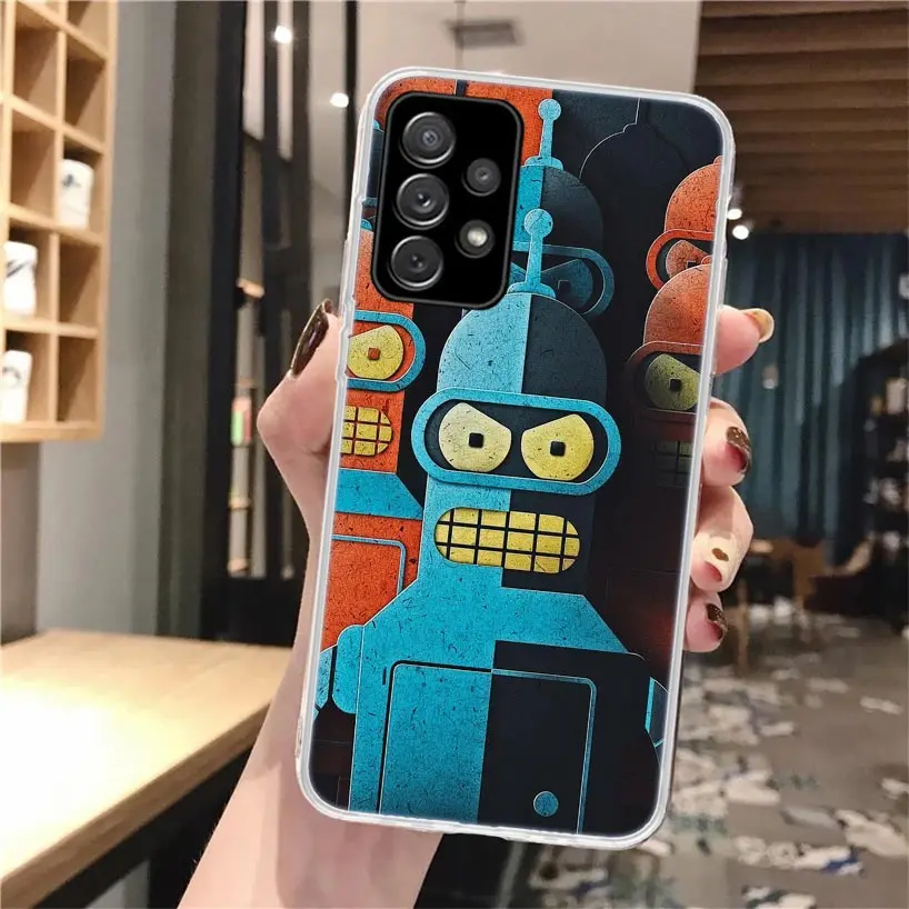 Cartoon F-Futuramas Soft Phone Case For Samsung Galaxy A14 A13 A12 A15 A54 A53 A52 A55 A34 A33 A32 A35 A24 A23 A22 A25 A04S A03S