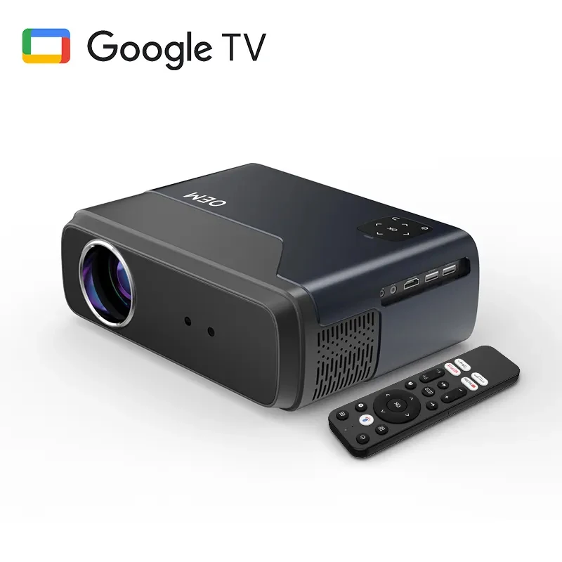 Factory OEM Chromecast For Google Tv Android 11.0 Dual System Autofocus Projector Certified Tv Box Beamer