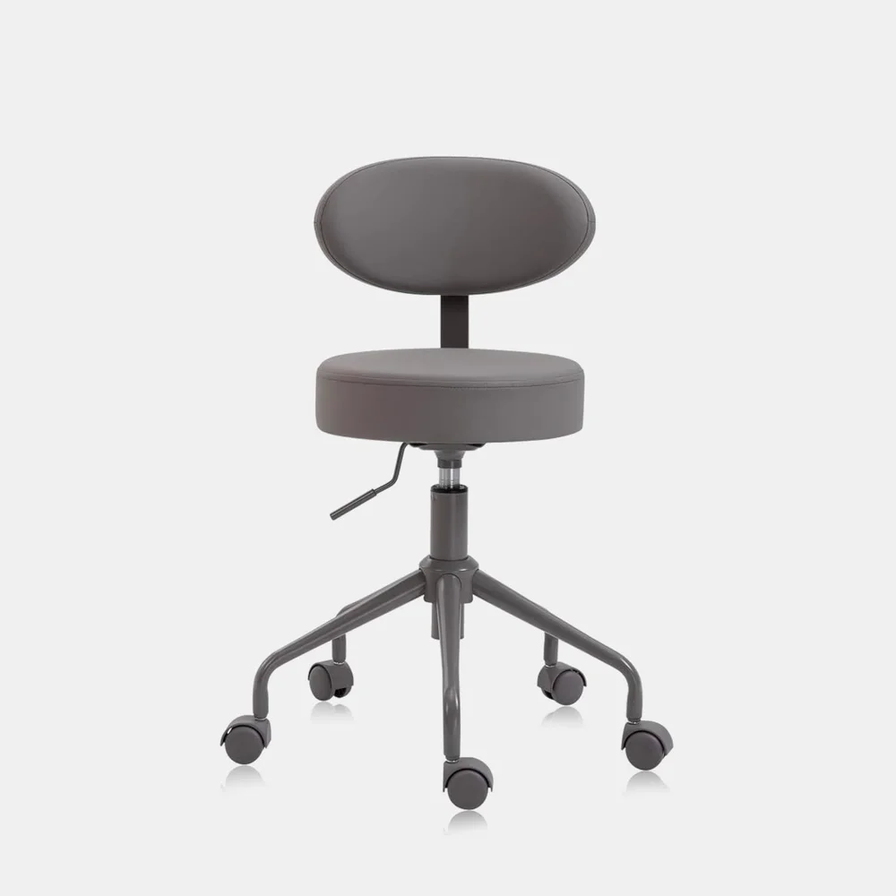 

Pneumatic Swivel Rolling Stool Chair with Backrest 503 Kai (Gray)