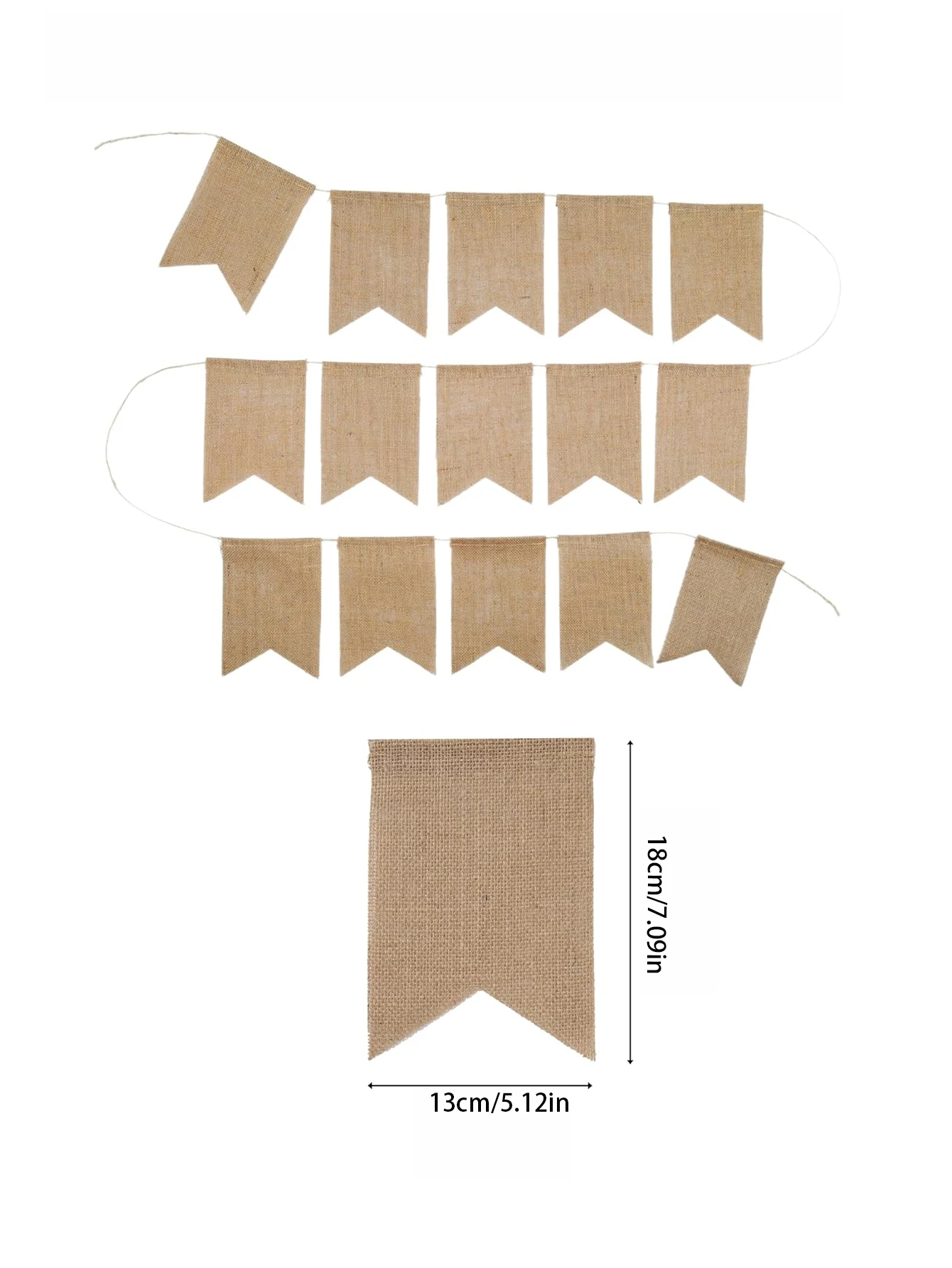 12 Pieces of 3m Burlap Banners, DIY Party Decorations, Suitable for Birthday Decorations, Wedding Decorations, Party Decorations, Classroom Decorations, Christmas, Welcome Parties, Graduation Ceremonies, Halloween Decorations, Christmas, Halloween Decorations, Samhain Decorations, Large Events, Garden and Home Decoration, Beautifying Pennant Flags