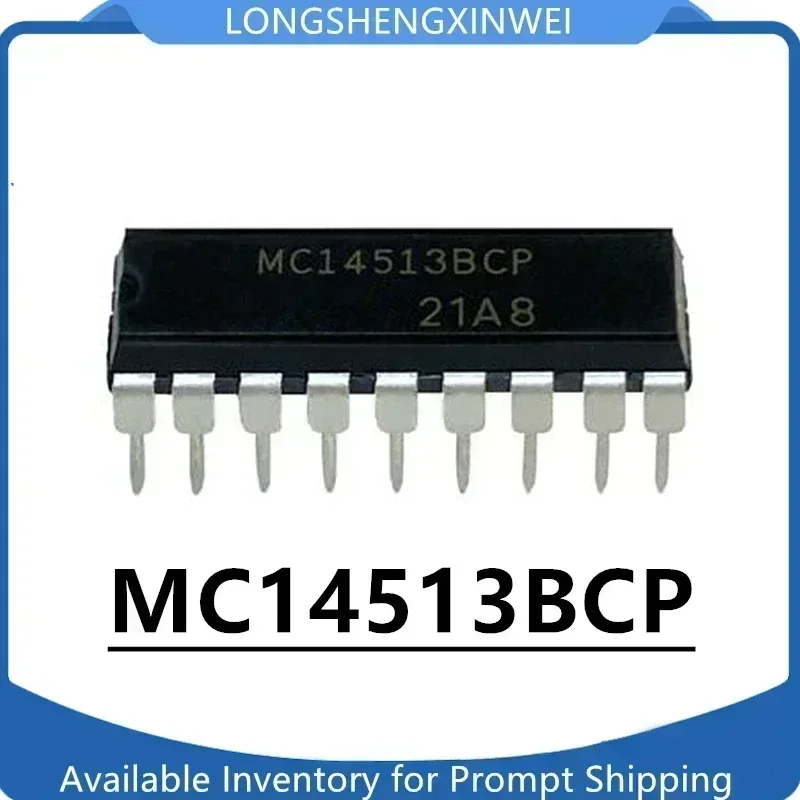 mc14513bcp、mc14513、dip-18パッケージ、直接挿入型、新品デコーダーチップ、在庫あり。