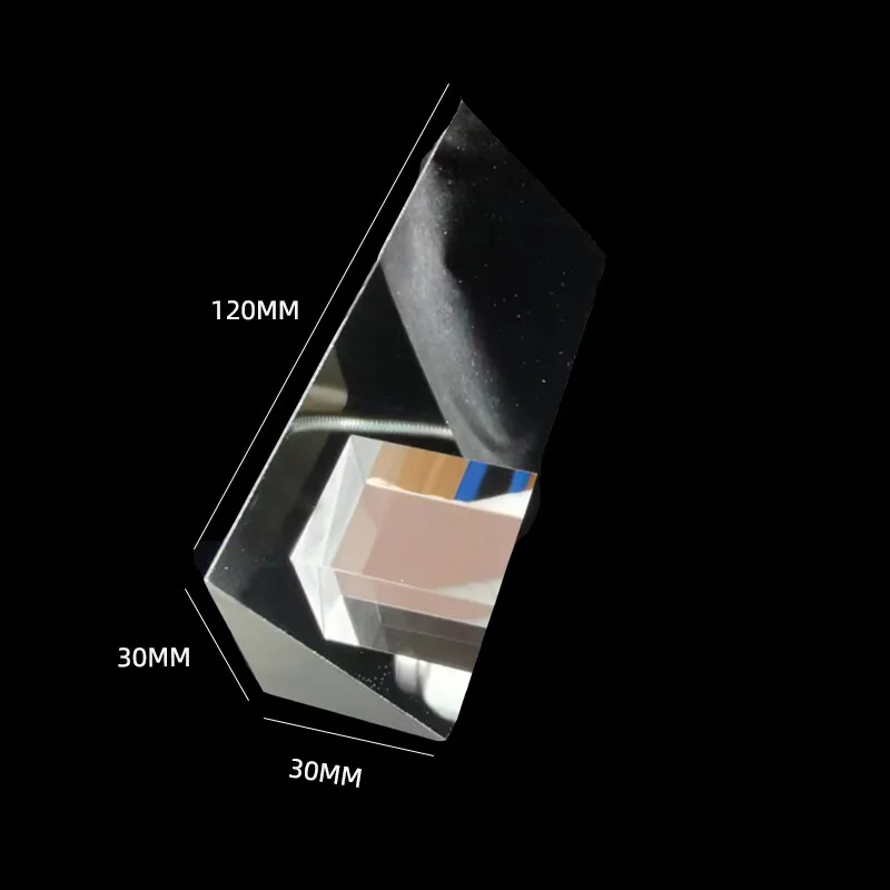 45 °   ปริซึมสามเหลี่ยมมุมฉาก 30x30x120 มม. กระจกสะท้อนแสงแบบออปติคอล