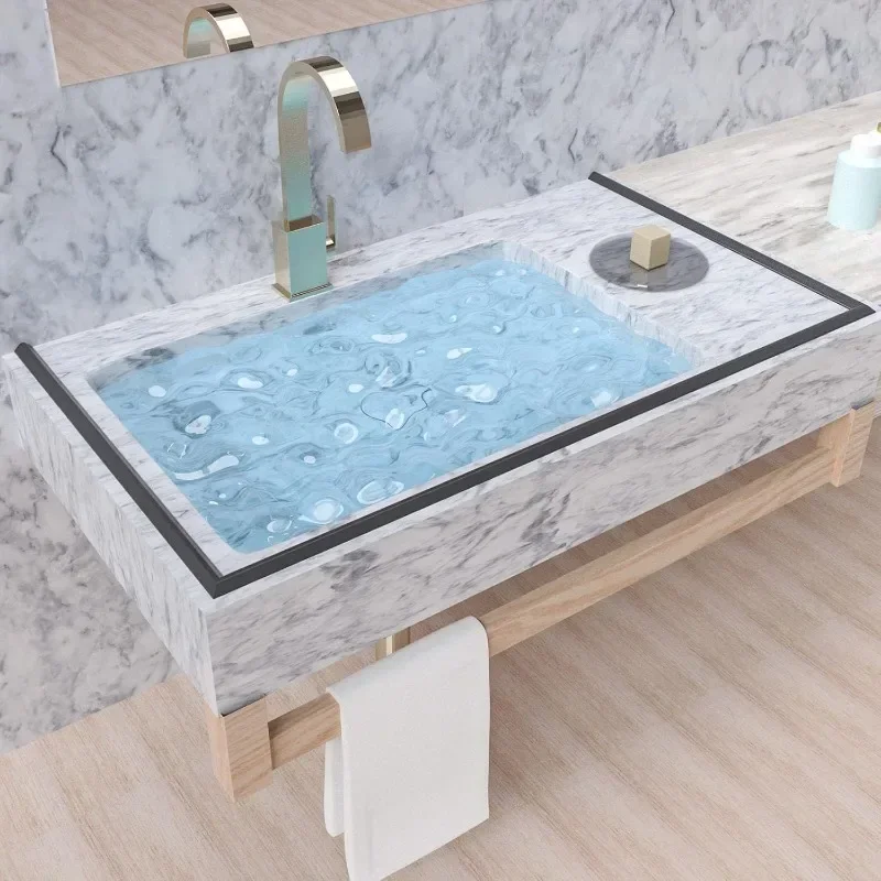 New Self-adhesive Bathroom Water Retaining Strip Countertop Water Stopper Bendable Dry Wet Separation Blocker Shower Barrier Dam