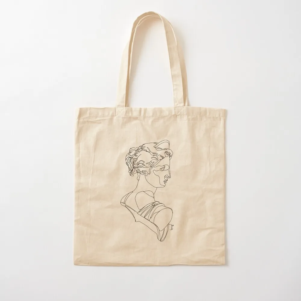 

Artemis 5, Greek Statue - One Line Drawing Tote Bag university shopper bag canvas tote bags Canvas Tote Bag