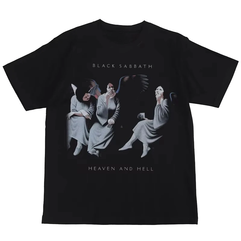 

Новая летняя футболка Black Sabbath Rock Band Directly Spray American Street Hip Hop в стиле ретро с короткими рукавами Street Hip Hop размера плюс