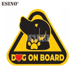 Car Styling Creative Funny Lovely Dog On Board Cartoon Adhesive PVC Decal Waterproof Car Body Glass Sticker Pattern Vinyl