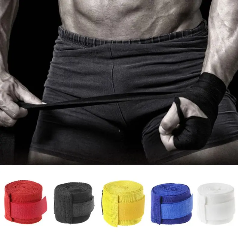 2.5m/98.42in Cotton Bandage Boxing Wrist Bandage Hand Wrap Combat Protect Boxing Kickboxing Muay Thai Handwraps Training