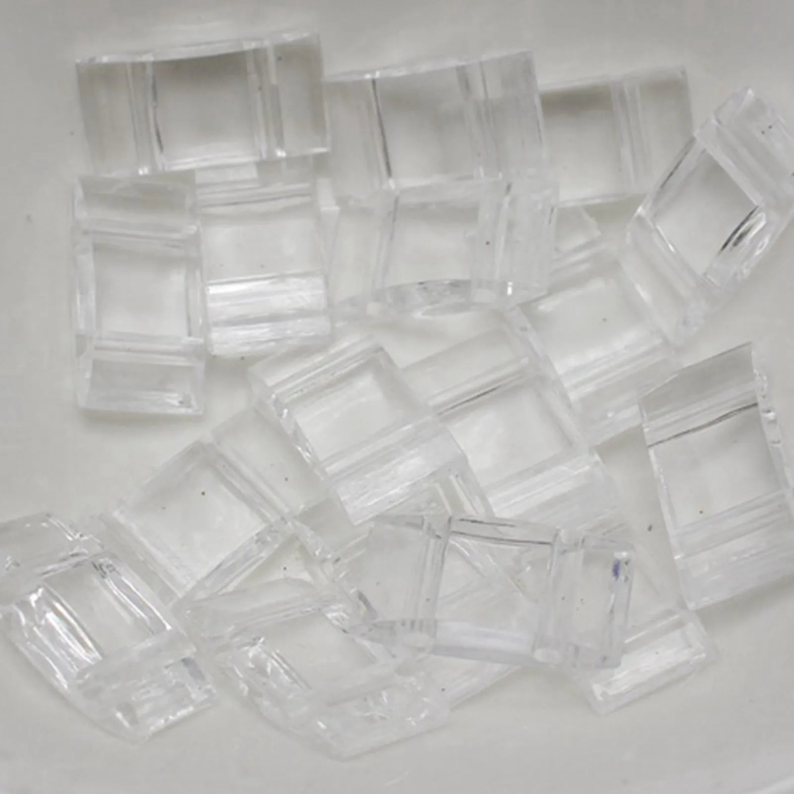 100pcs  Transparent Acrylic Flat Square Spacer Beads 18x9mm Two Hole for Jewelry Making DIY Bracelet Necklace Craft