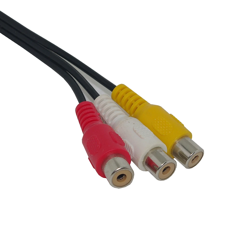 Fiche d'angle jack de 3.5mm vers 3 adaptateurs RCA 600 vers 3.5 connecteurs audio auxiliaires 600, convient pour 6 mi6 Letv 2 Pro 2 Max2