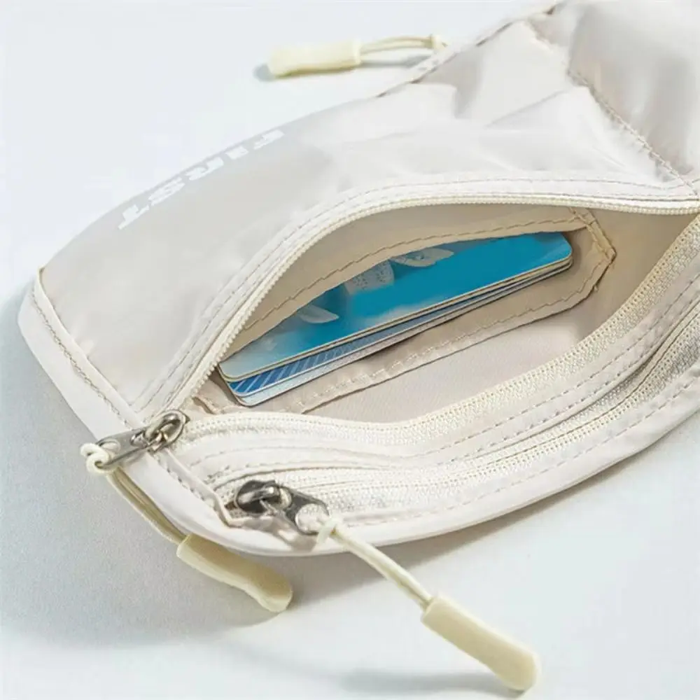 

Light Invisible Sports Waist Bag Large Capacity Zippered Travel Chest Pack Anti-theft Breathable Security Wallet for Passport