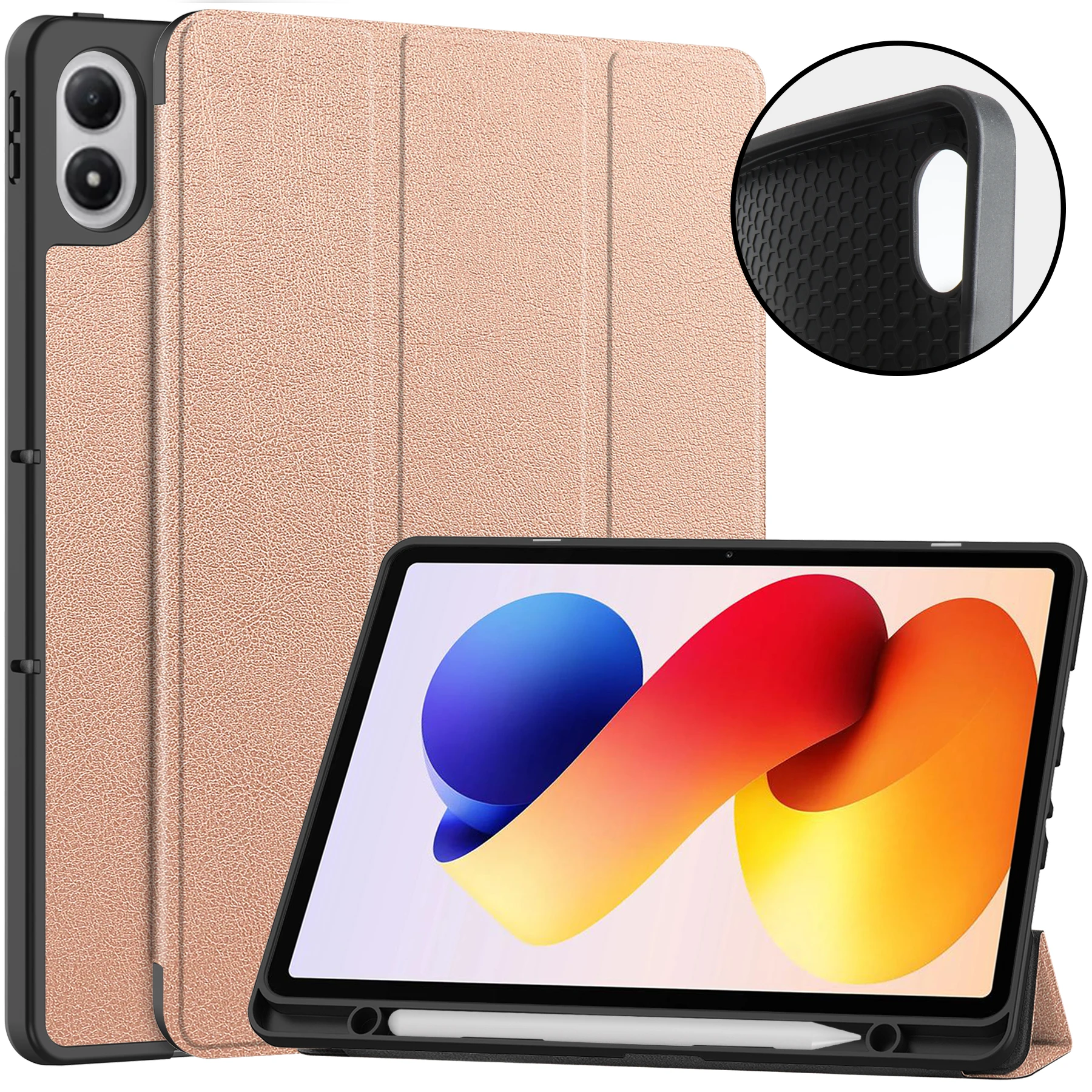 Case for Xiaomi Redmi Pad 2 Pro 12.1 inch 2025 TPU Leather Triple