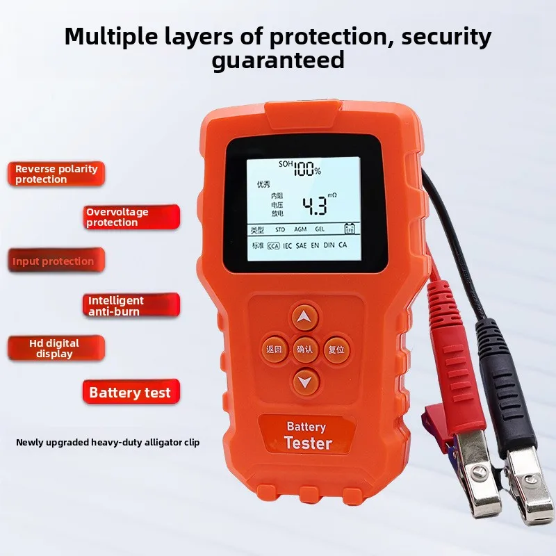 

Детектор электромобиля для мотоцикла, автомобиля, грузовика, 12 В, 24 В, универсальный тестер напряжения аккумулятора, емкость внутреннего сопротивления
