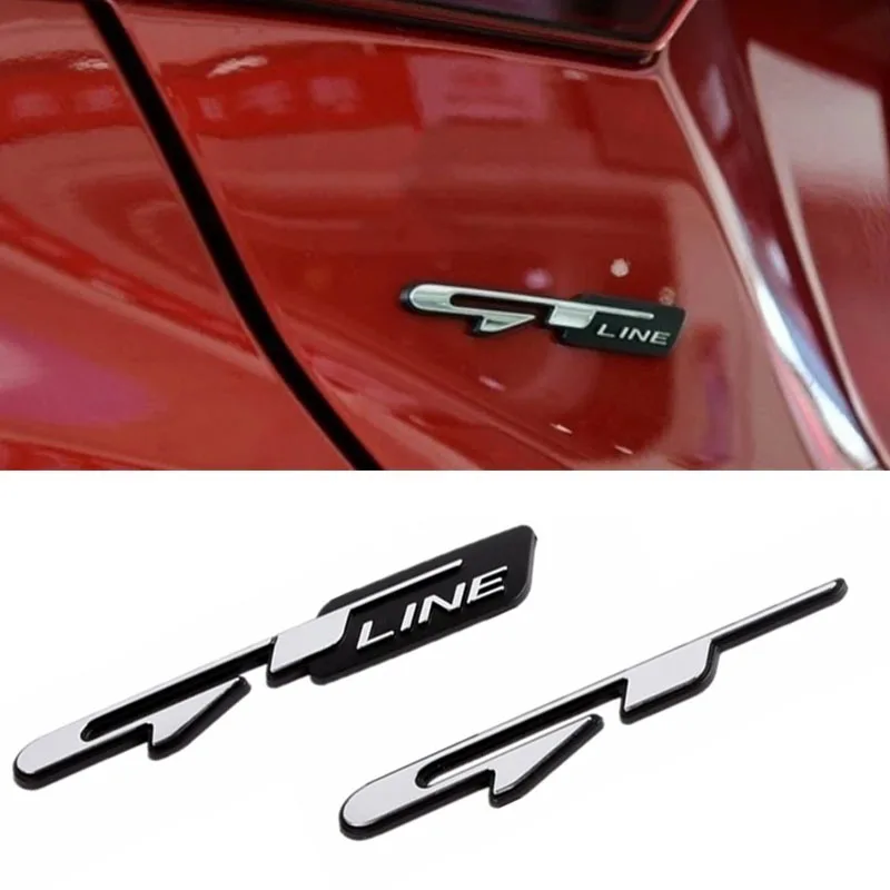 

3D GT Line Car Emblem Sticker Trunk Decoration For KIA K3 K5 KX5 Sportage Stinger Forte Ceed Cerato RIO Soul Stonic Accessories