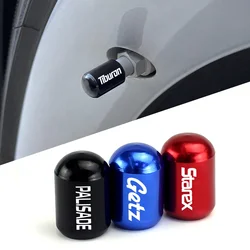 4Pcs Car Tire Valve Caps Anti-Theft Cover For Hyundai I10 I20 Tiburon Palisade Grandeur Getz Starex Nexo Interior Accessories