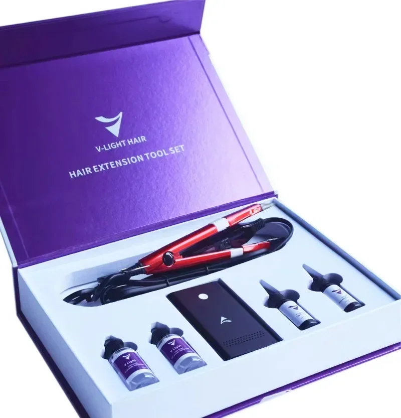 V-Light Tech Hair Extension Connector Machine UV glue Kit Set Hair Extension Tools with UV light Hair extension Removal/2025 hot