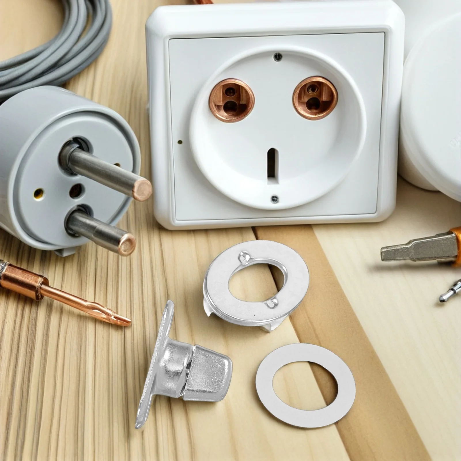 

10Sets Rotating Button Fasteners Metal Snap Connectors Durable Stainless Steel DIY Furniture Electronics Secure Installation