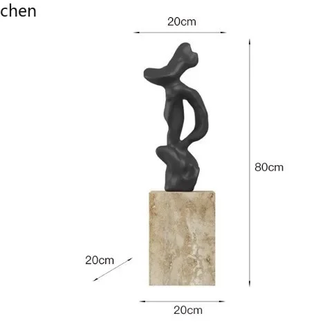 DSA Creative Abstract Sculpture Artwork Ornament Wabi-Sabi Style High-End Model Room Clubhouse Corridor Hotel