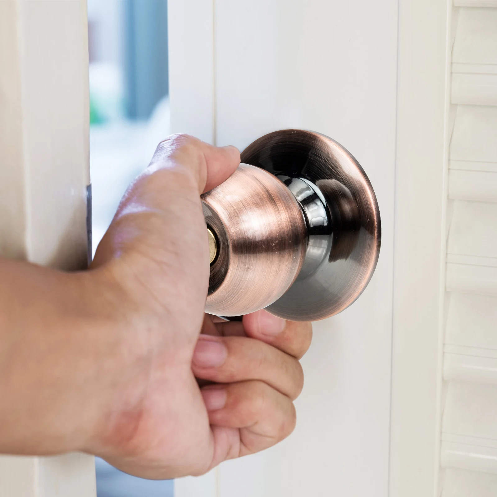 

Stainless Steel Spherical Ball for Bedroom Door Indoor Use Durable Strong Texture Sliding Copper Core Handle Core High Gloss
