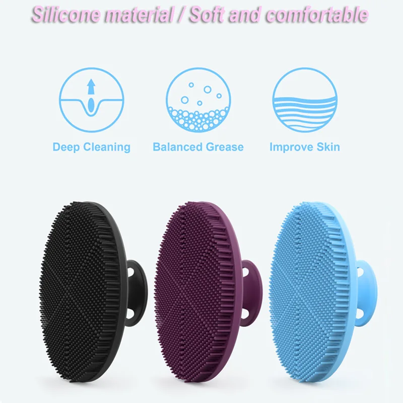 Silicone Facial Cleansing Brush Mini Facial Deep Cleansing Shaving Massage Facial Brush Face Washing Brush Men and women