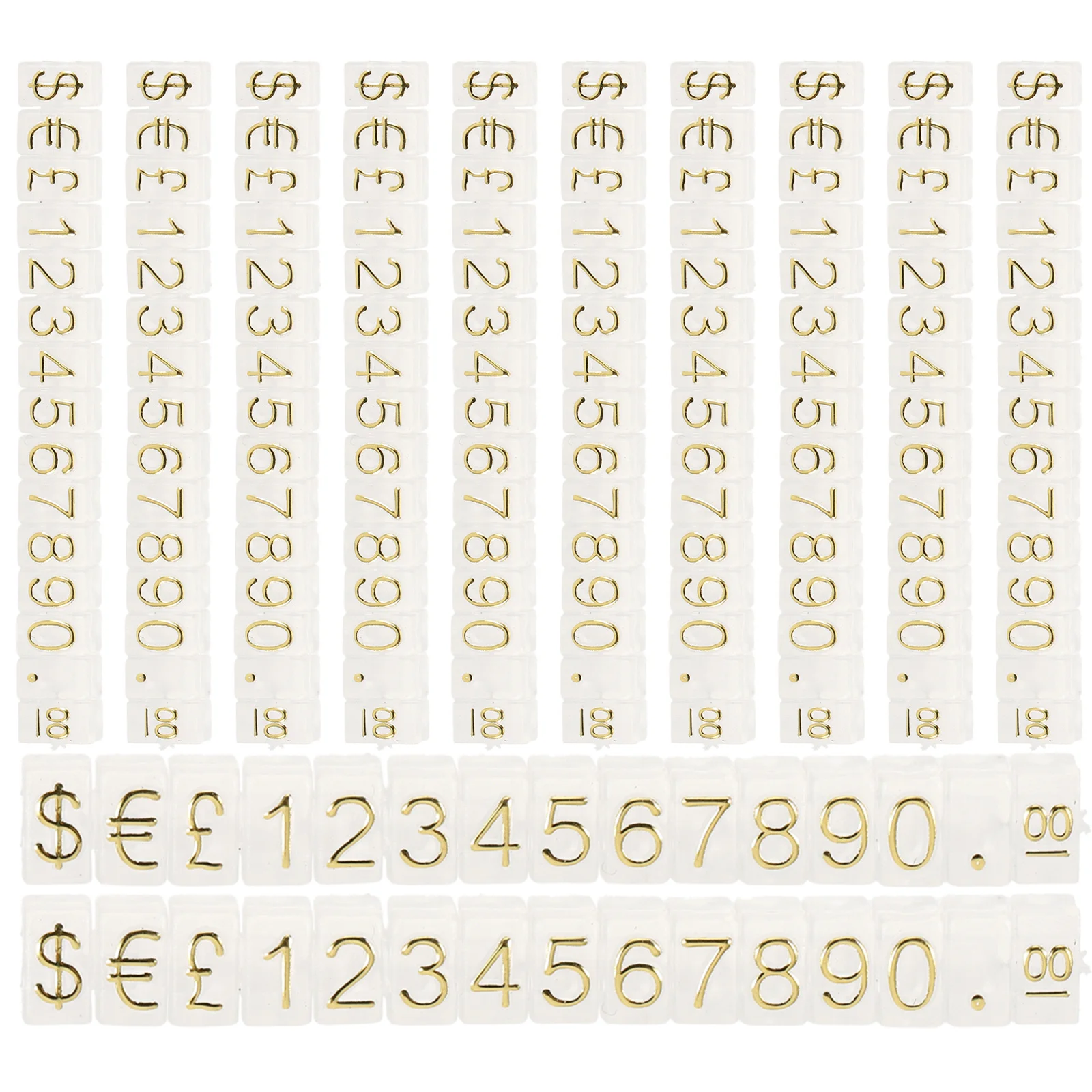 

20Pcs Price Tag Cube Jewelry Price Tags Adjustable Detachable Display Stand Retail Counter Pricing Label Blocks