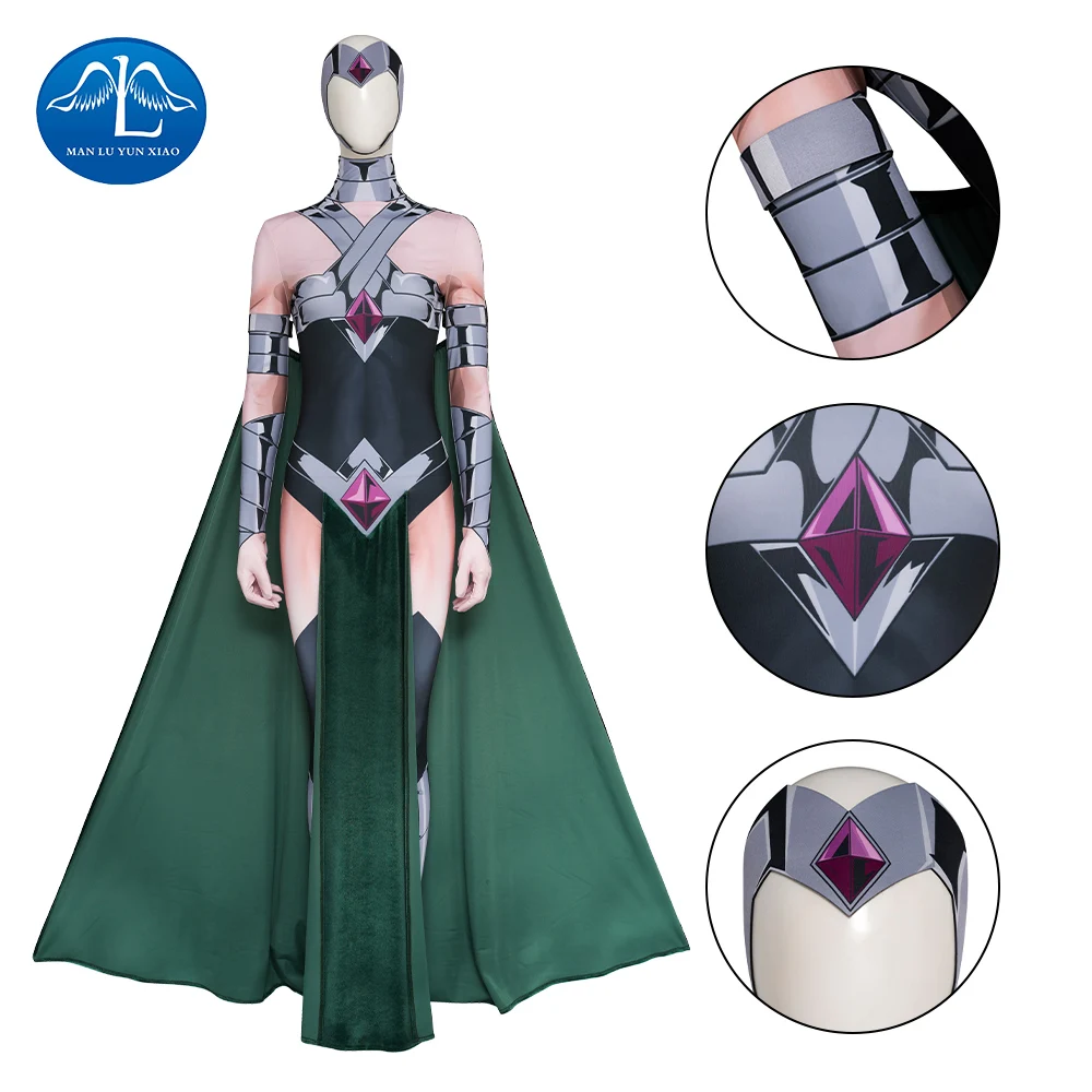 Circe Cosplay Creature Cos Commandos Costume Halloween Party Jumpsuit cloak mask set men women uniform Circe complete set