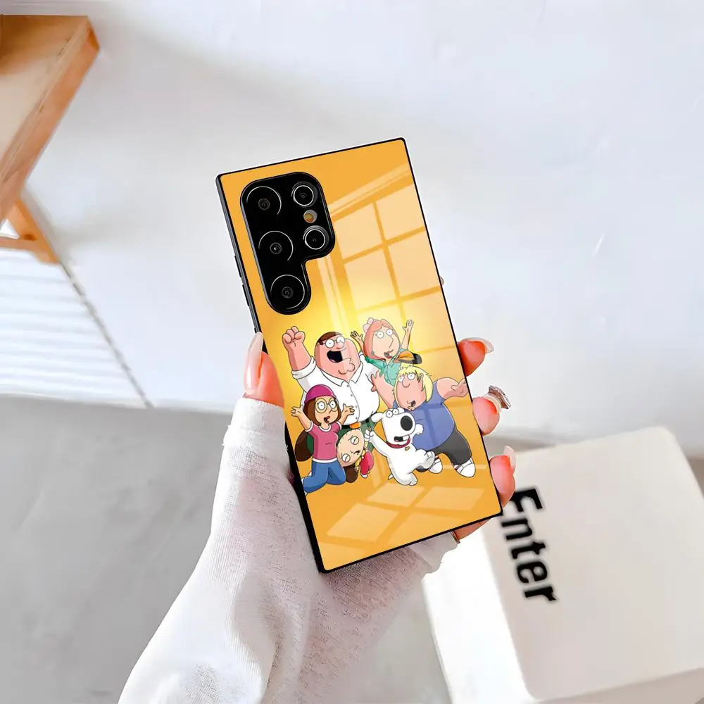 F-Family Funny Guy Phone Case For Samsung A27 A37 A33 5G A54 A36 A35 A56 A52 A17 Shockproof Glass Cover