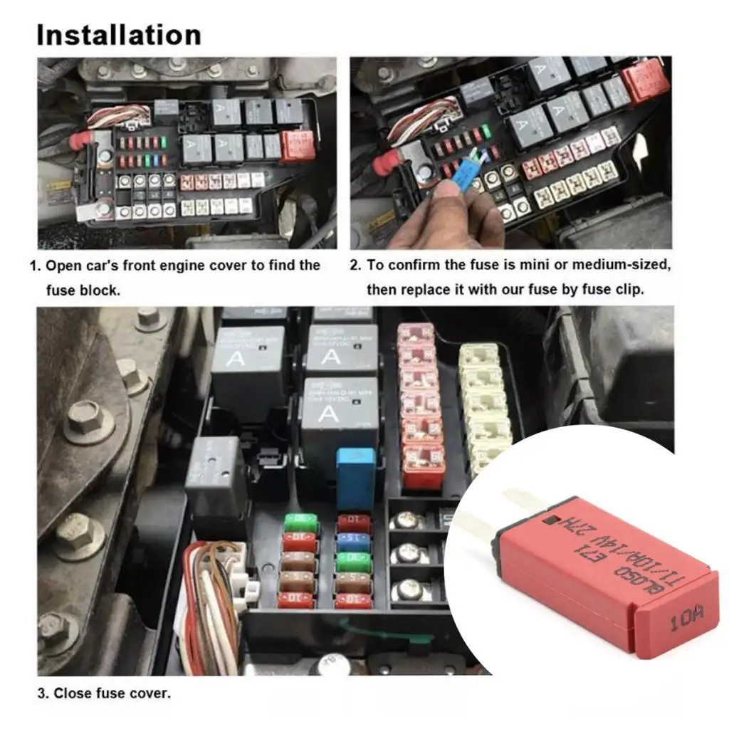 Replacement 10A 14 Vehicle Circuit Breaker Operating Temp: -40°C ~