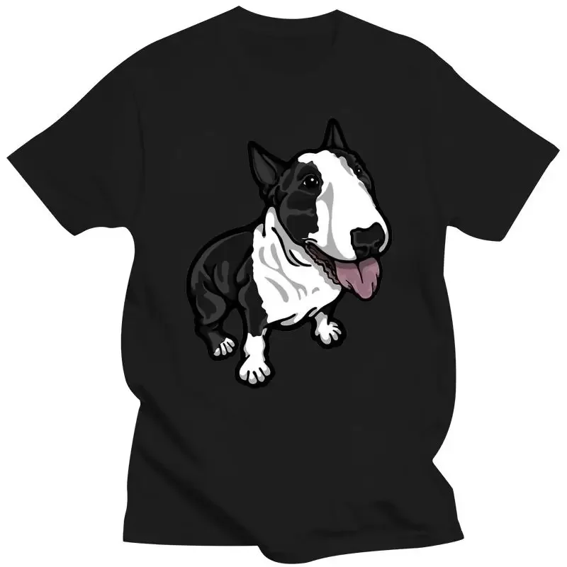 

New Happy Bull Terrier Kawaii Men T Shirt Popular Party Short Sleeve Custom Women T Shirts Vintage Sweatshirt Print Casual Tops