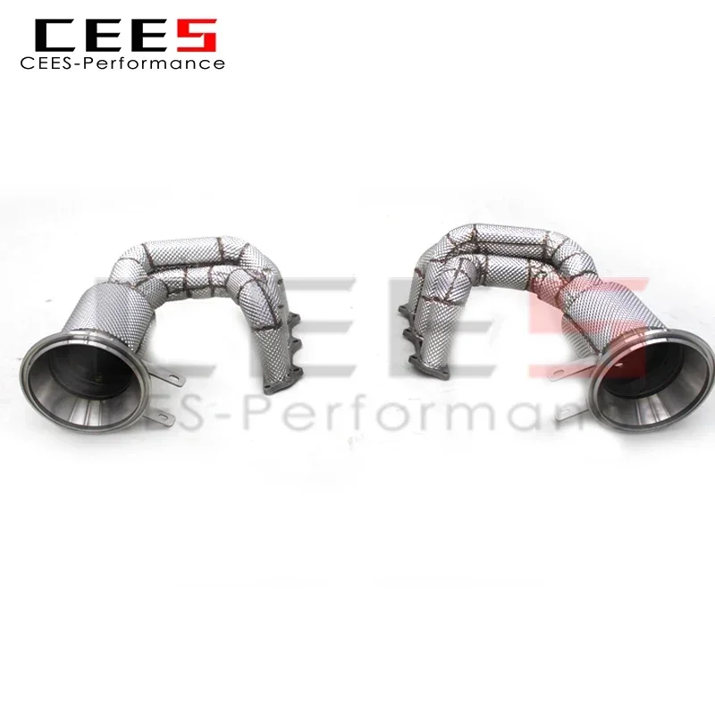 CEES For Porsche 911 992 GT3 4.0 2017-2023 Performance Engine Stainless Steel Turbo Exhaust manifold Downpipe with cat