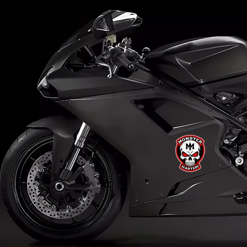 1PC Monster Hartery Skull Sticker for Motorcycle Car Decoration Cool Decal