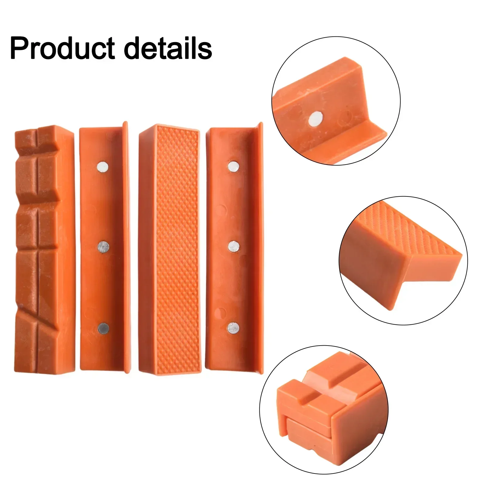 V Shaped Jaw Pads Bench Vice Jaw Pads Bench Vice Magnetic Vise Jaw Pads Plain Weave Protect Soft Metals Wood Metal