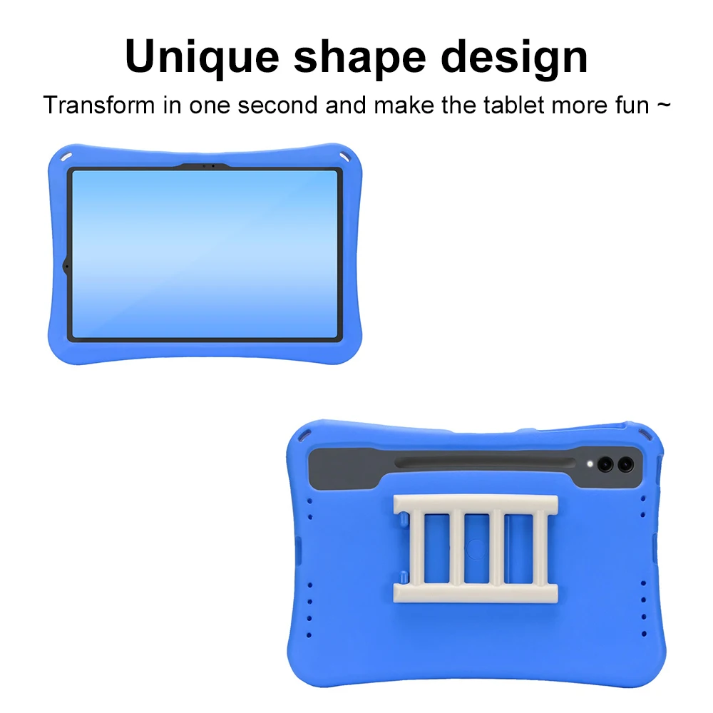 Kid-friendly Tablet for Samsung Galaxy Tab S7 S8 S9 S10 A9 A10 Plus S11 A11 Anti-slip Portable Stand Precise Cutouts Shockproof