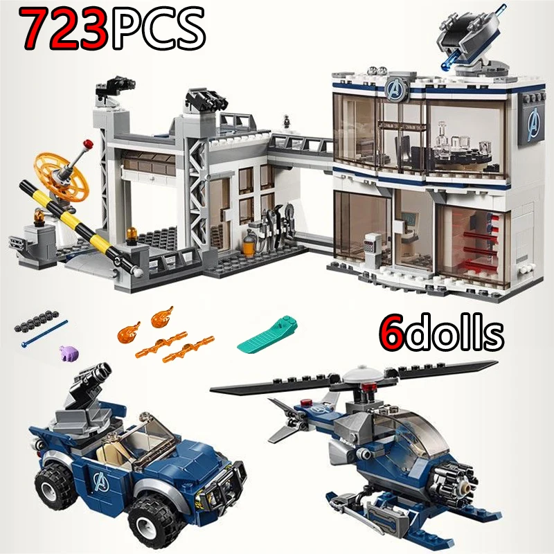 

Модель базы Мстителей, собранные строительные блоки, развивающая детская игрушка, подарок на день рождения, Рождество, MINISO