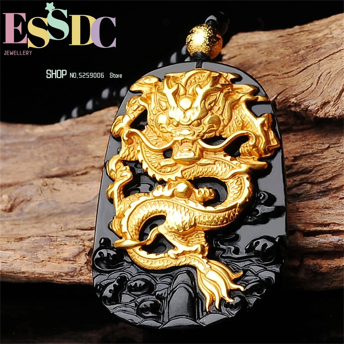 حجر سبج طبيعي زودياك مذهب قلادة على شكل تنين قلادة الاستبداد مجوهرات للنساء الرجال نحت محظوظ تميمة هدية حلية الرجعية