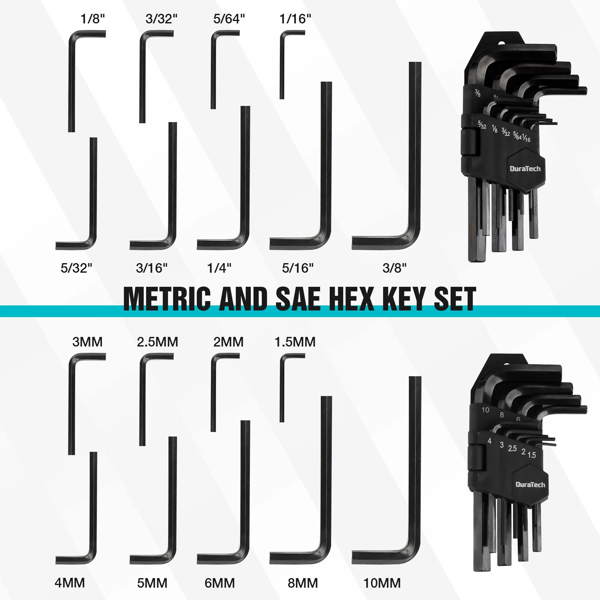 DURATECH 121PCS Mechanic Tool Kits Include Metric Sockets Set 72-Tooth Drive Ratchet 40-in-1 Magnetic Screwdriver for Car Repair