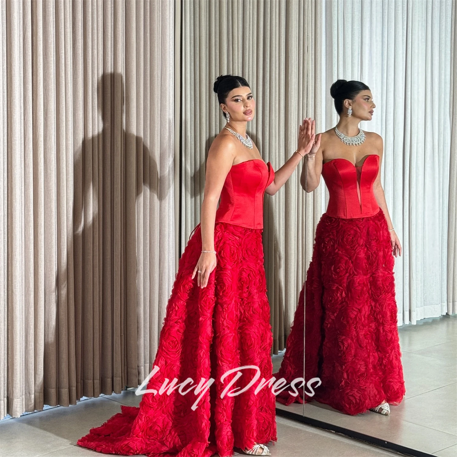 فستان سهرة مخصص من لوسي فستان نسائي أنيق لحفلات الزفاف شارون فساتين سهرة سعيدة فستان حفلات الزفاف وأعياد الميلاد