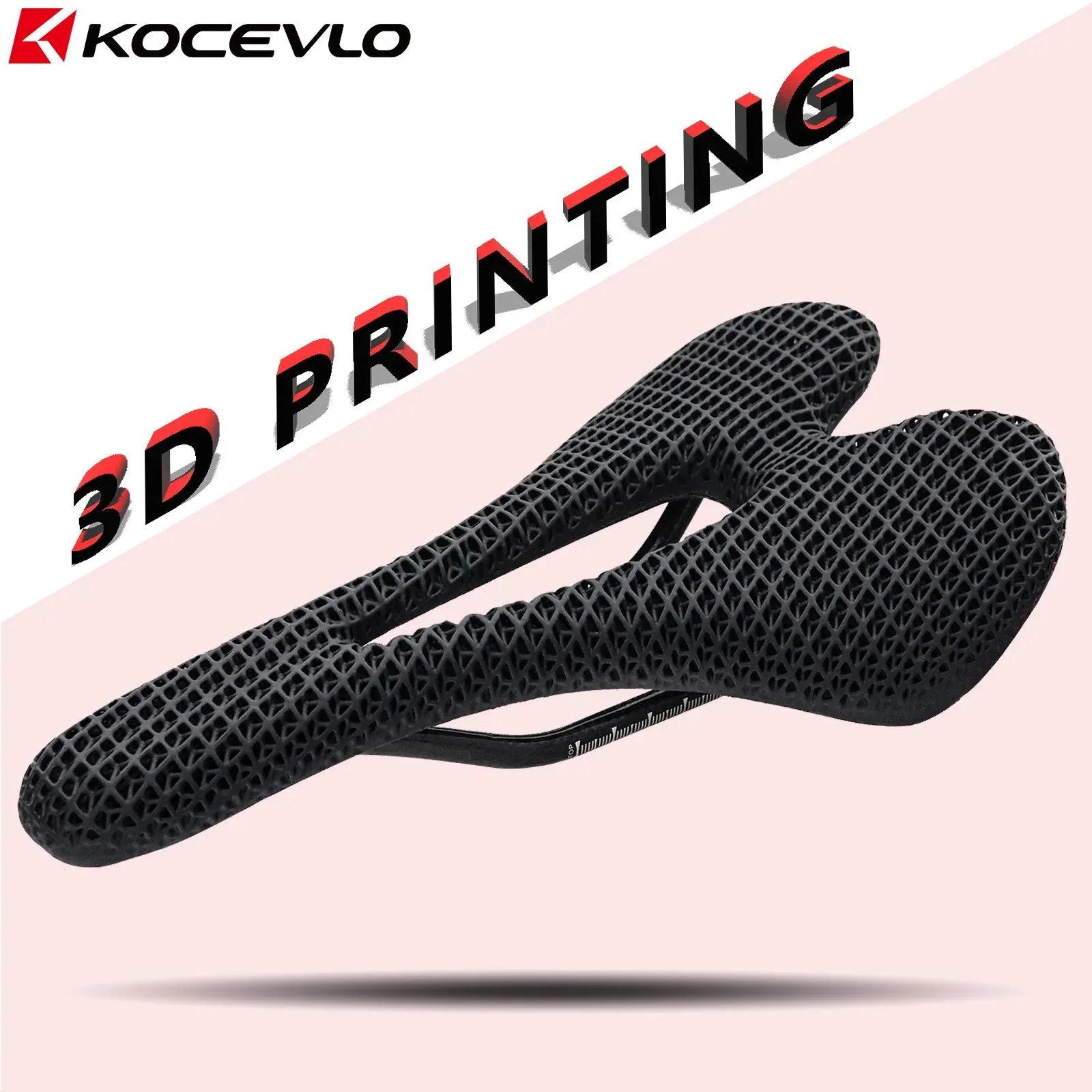 

KOCEVLO 3D Printed Bike Saddle Carbon Fiber Hollow Comfortable Breathable 275*143mm Classic Style Bicycle Cycling Saddles