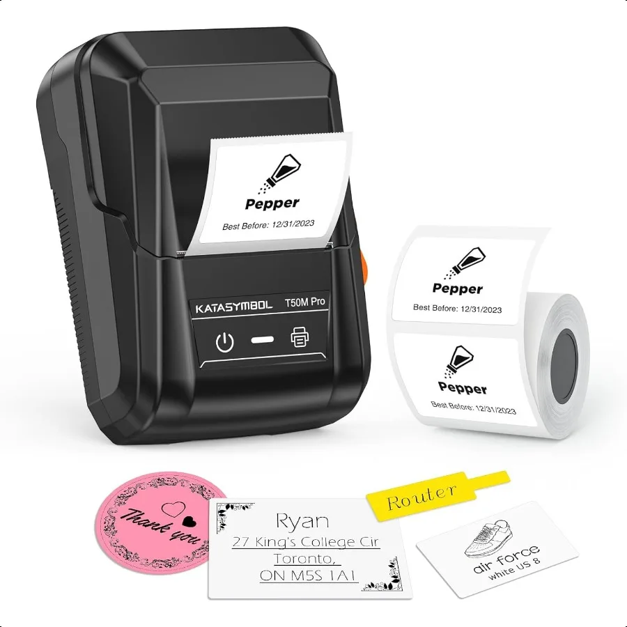 

T50M Pro Bluetooth Label Maker hine с лентой, широкая водонепроницаемая этикетка, универсальное приложение с 40 шрифтами и 450+ значками Inkl Labeler для