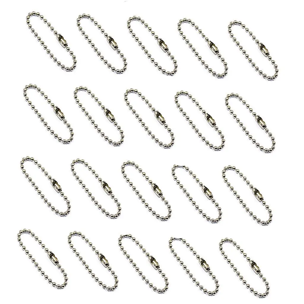 Silver Alloy Ball Chain Connector DIY Key Rings Jewelry Making Findings for Craft Decoration