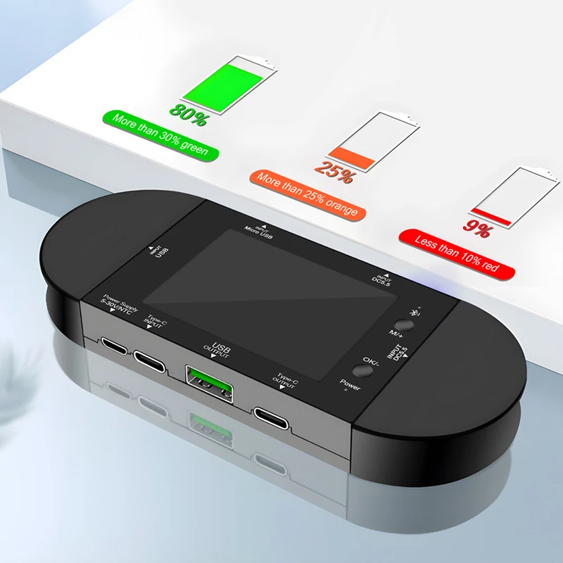 Imagem -05 - Atorch Voltímetro Digital Amperímetro Banco de Potência Detector de Tensão Volt pd Gatilho Medidor Elétrico Testador Usb Tipo-c 2.4 Ud24