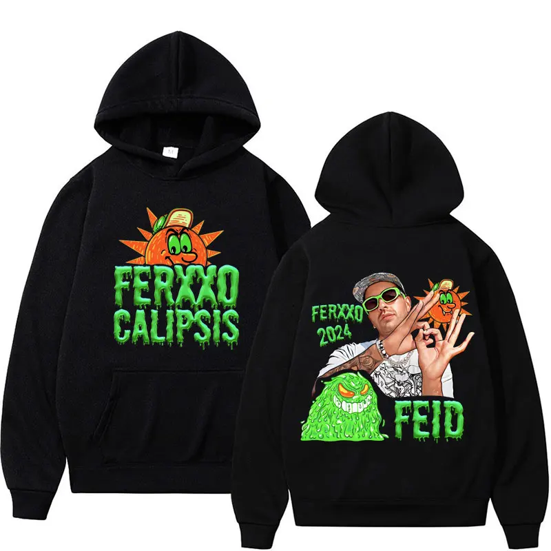 

Rapper Feid Ferxxocalipsis Album Tour 2024 New Hoodie Men Women Hip Hop Punk Style Hoodies Vintage Oversized Pullover Sweatshirt