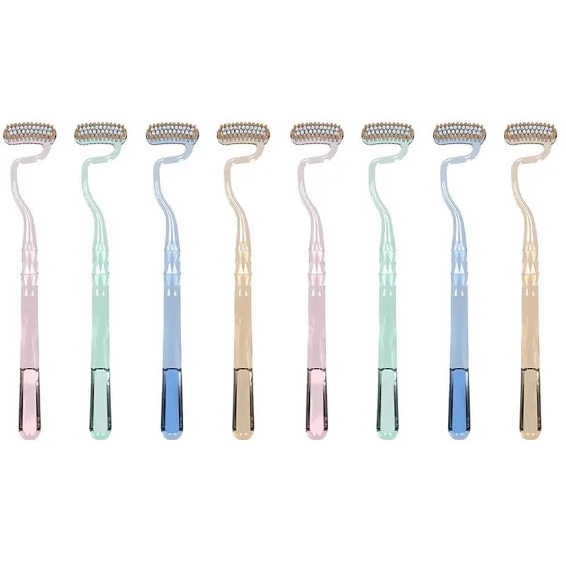 [NEW!X13A】 Ergonomic Anti-Slip Handle, Odourless Safe, S-Shape Curved Brush Heads(8 Pcs), For Deep Cleaning For Home Bathroom, D