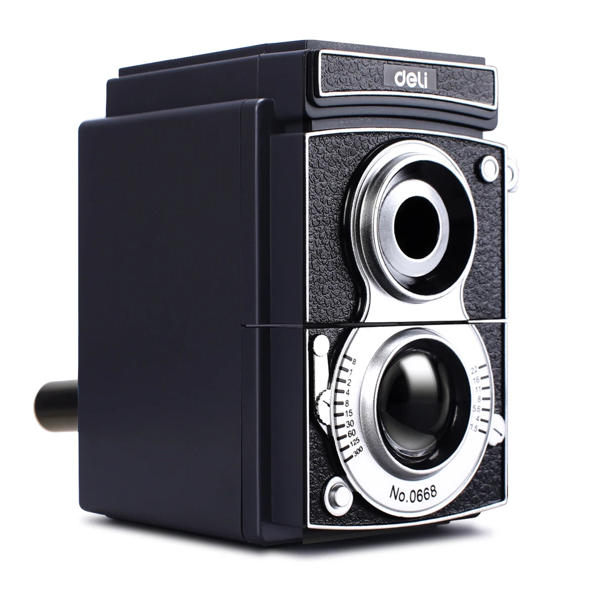 Deli 0668 Hand Cranked Vintage Pencil Sharpener for Students Assorted Black Manual Sharpener Eternal Memories Design
